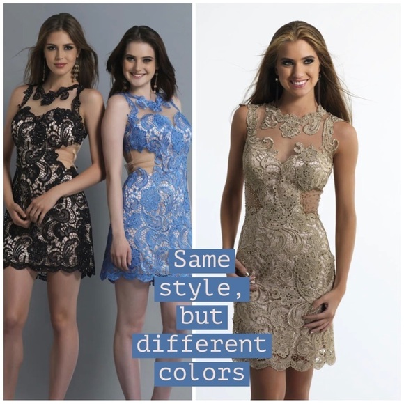 🩶Dave & Johnny Embroidered Illusion Cocktail Dress | Gunmetal Silver | Size 7/8 - Picture 13 of 16